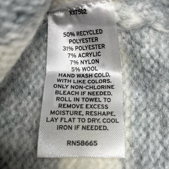 New Caslon Nordstrom Grey Heather Ivory Stripe Sweater (XS) - Picture 6 of 11